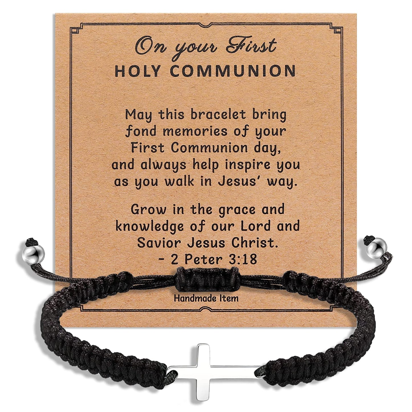 Korotho To Mens Gifts Cross Bracelet for Dad, Bonus Dad, Uncle, Son, Nephew, Grandson - Fathers Day Birthday Christmas First Communion Confirmation Baptism Christian Gift for Him