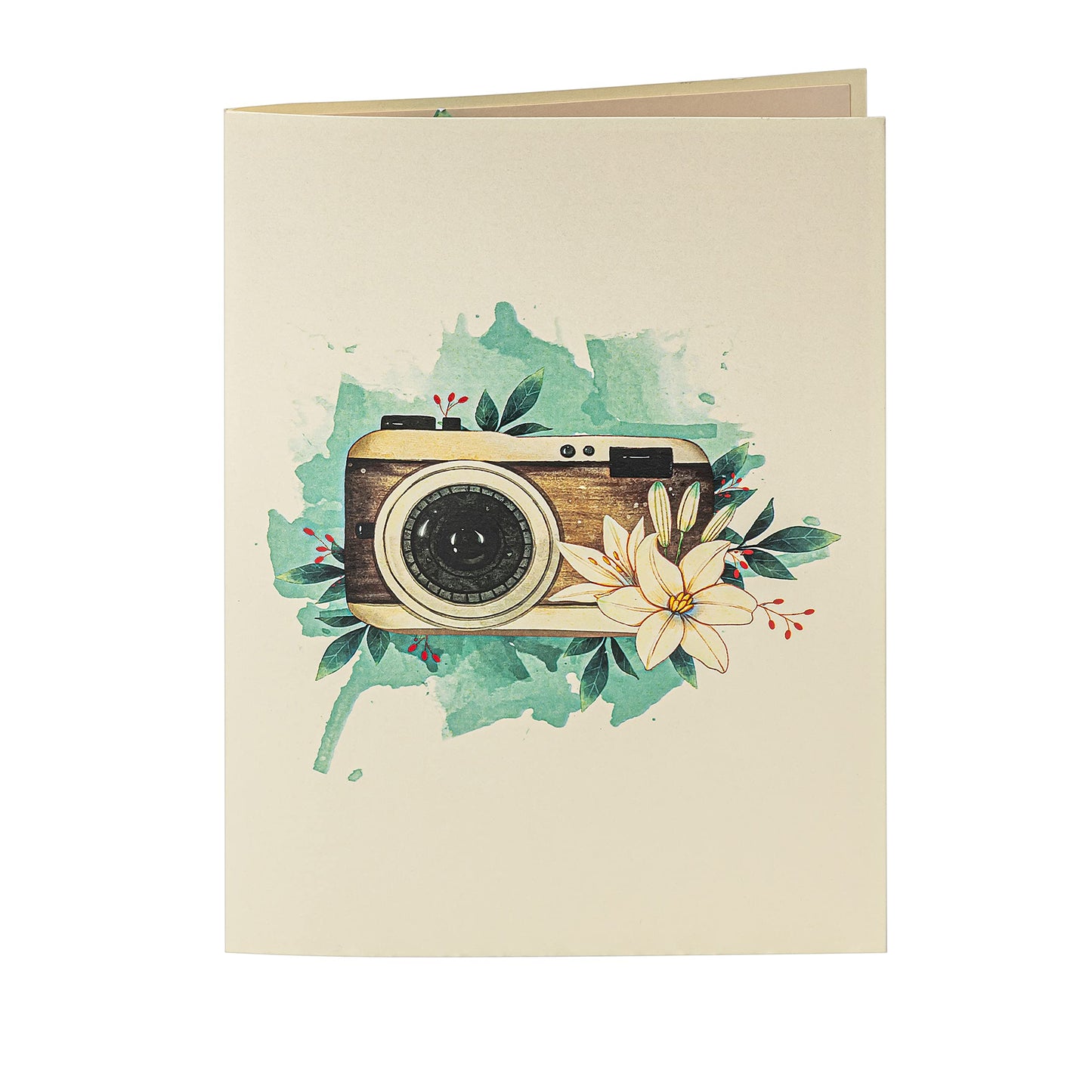 Rykamia Vintage Camera Pop Up Card - Blank & Photography Birthday & Thank You Card for Photographers - Camera Gift