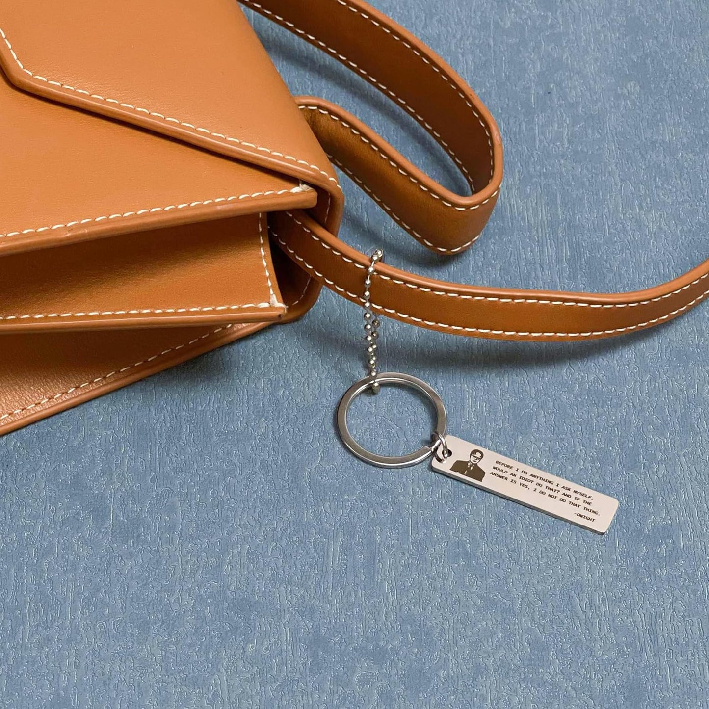 The Office Merchandise Quote Keychain, The Office Funny Gifts for Adults Thanksgiving Day Birthday Gifts