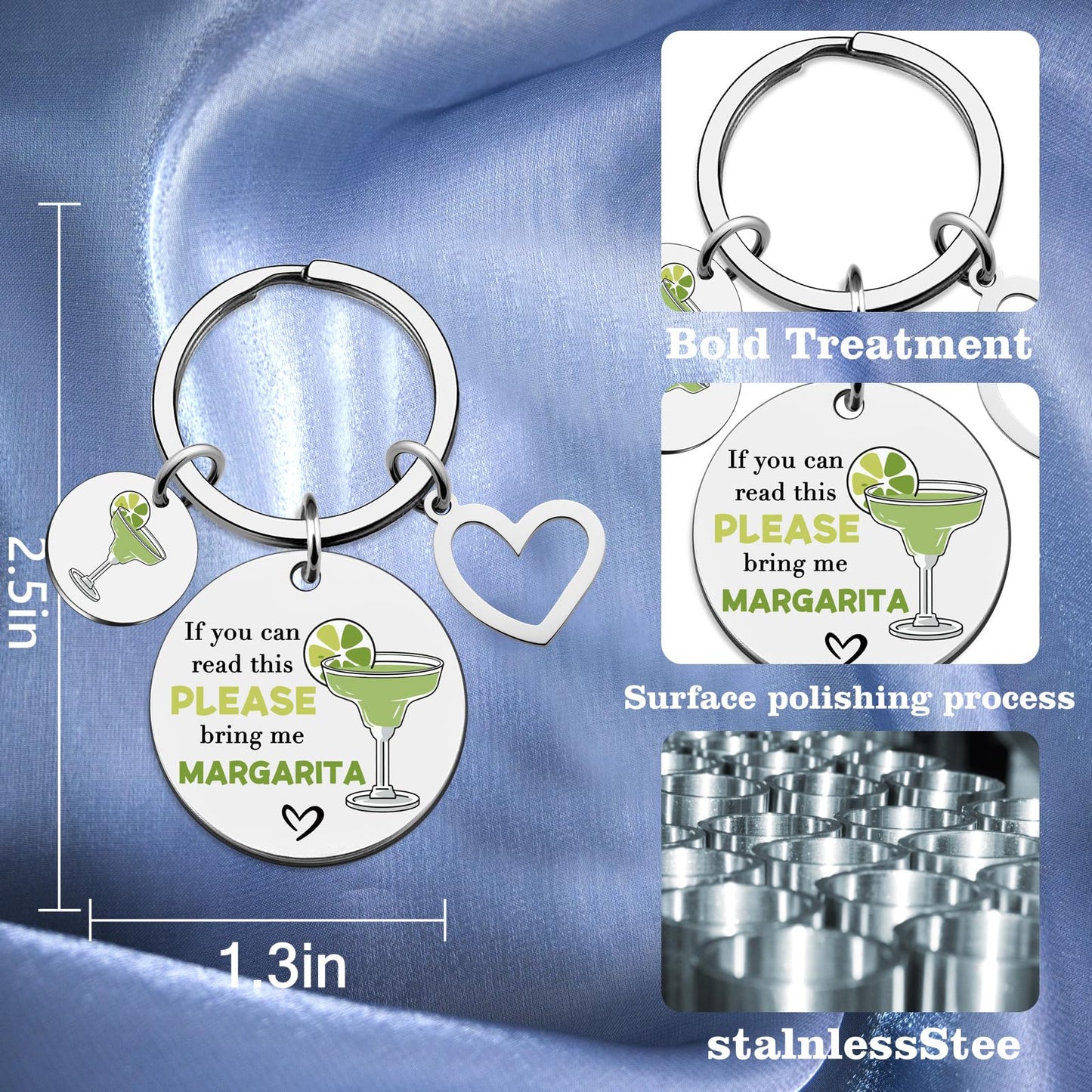 Margarita Gifts for Women Drinking Accessories Unique Alcohol Lovers Gifts Funny Best Friend Bestie Birthday Christmas Gift Ideas for Women If You Can Read This Please Bring Me Margartia Cute Keychain
