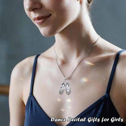 Dance Recital Gifts for Girls, Ballerina Necklace Jewelry, Ballet Gifts for Girls, Ballet Dancer Gifts, Dance Lovers Gifts for Young Girls Recital Dance Team Daughter Granddaughter Niece