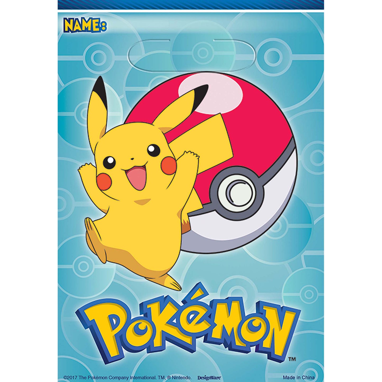 Pokemon Folded Loot Bags - 9" x 6.5" (Pack of 8) - Perfect Loot Bags for Game Prizes & Giveaways for Pokemon Themed Celebrations