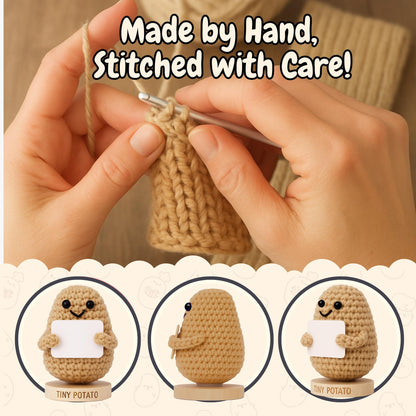 Funny Pregnancy Gift for 1st Mothers Day - Tiny Potato Crochet with 30 Empowering Cards for Expecting Soon to Be Moms | New Baby Pregnancy Announcement Present Idea - Gender Reveal for Pregnant Women