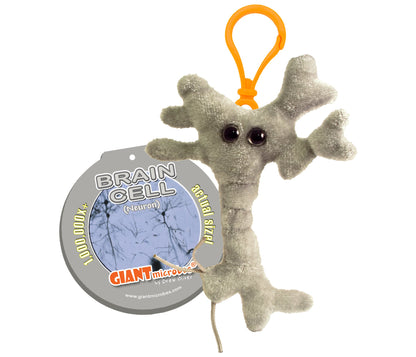 GIANT MICROBES Brain Cell Plush Keychain, Neuron Plush, Neuroscience Gift, Neurology Gifts, Science Plushies, Neuron Model Anatomy, Psychology Gifts, Psychology Decor, Brain Gift, TBI, Bag Charms