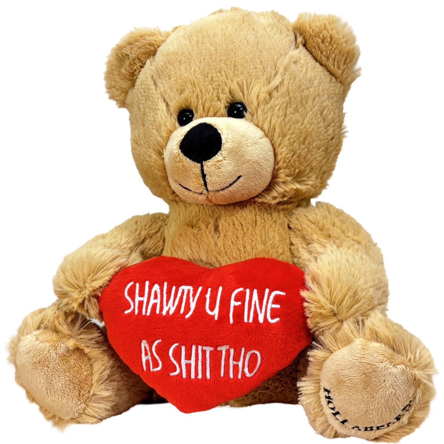 Hollabears Shawty U Fine 10" Original Valentine's Day Gift for Girlfriend Wife Best Friend Teddy Bear Plush