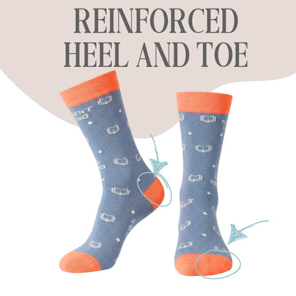 InnoBeta Jane Austen Gifts for Women/Girls, Jane Austen Lover Gifts Socks for Birthday & Christmas, One Size Crew Socks