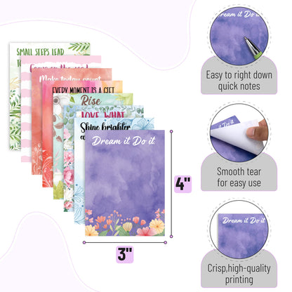 Mr. Pen- Inspirational Sticky Notes and Stylus Pens, 20 Pack, 3" x 4" Sticky Notes, 8 Pads, 240 Sheets, 12 Black Ink Pens with Stylus Tips, Great for Reminders, List-Making & Task Prioritizing