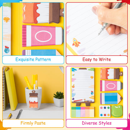 B1ykin Cute Sticky Notes Set - World’s Best Art Teacher Self-Stick Notes Pad, 550 Sheets Writing Memo Pages Sticky Notepad for Appreciation Gifts, School Office Party Supplies (Art Teacher)