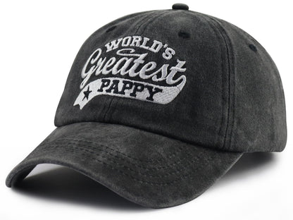 World's Greatest Dad Mom Uncle Aunt Pappy Grandma Grammy Grandpa Hat, Adjustable Embroidered Family Members Baseball Cap