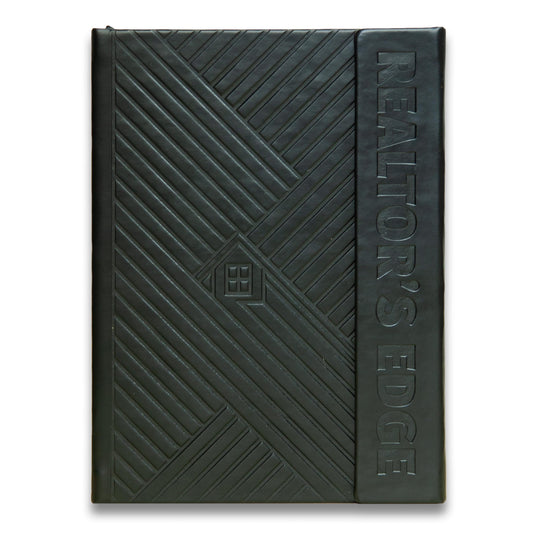 Realtor’s Edge Real Estate Planner – 368-Page Goal-Setting Journal & Productivity Organizer for Realtors & Real Estate Agents – Vegan Leather Hardcover with Magnetic Closure – Realtor Supplies (Black)
