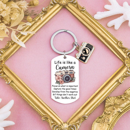 Ibiwe Photographers Gifts Camera Keychain Cool Gifts for Photographers Women Men Photograph Lovers Gift Unique Birthday Christmas Wedding Thank You Gift