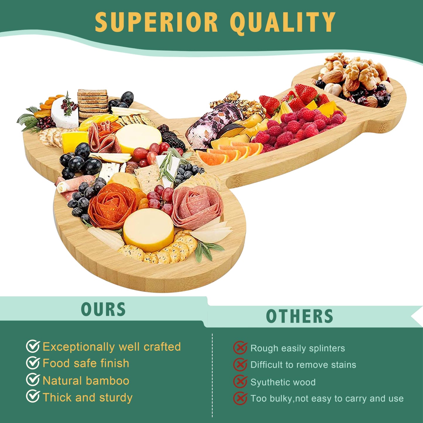 Funny Aperitif Board,Solid Wood charcuterie Board and Cheese Board, Novelty Kitchen Cutlery Wine Fruit Meat Large charcuterie Board, Kitchen Gifts,charcuterie Boards Gift (Large Length 16")