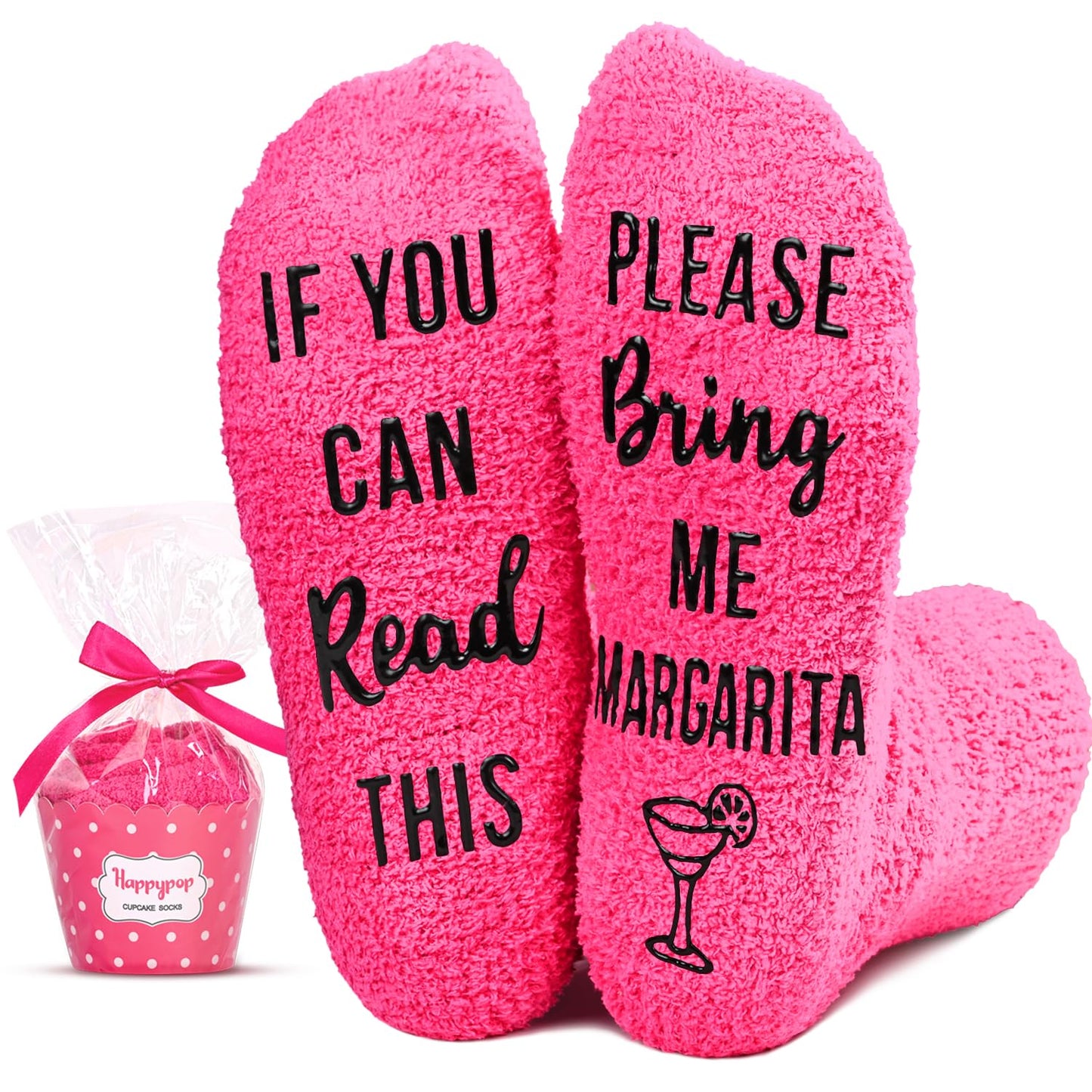 HAPPYPOP Drink Socks for Women Girls - Margarita Tea Champagne Wine Coffee Gifts for Her