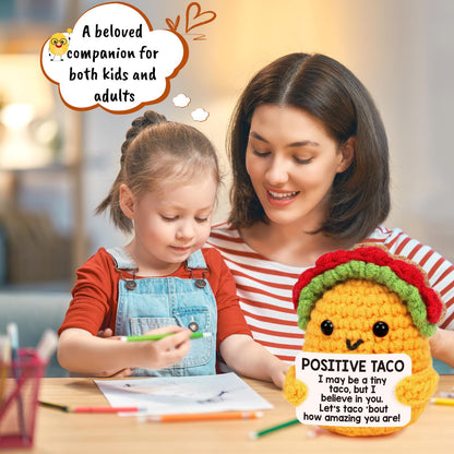 TuSuQing Graduation Gifts for Teens Boys Girls Kids Teacher Positive Crochet Taco Animals Women Birthday Gifts Friends Sister Relaxation Self Care Get Well