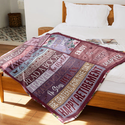 Retirement Gift for Woman, Best Retired Gifts for Women/Men 2026, Retire Gift Ideas, Funny Presents for Retirement Coworker/Teacher/Nurse/Mom, Soft Blanket 60x50in