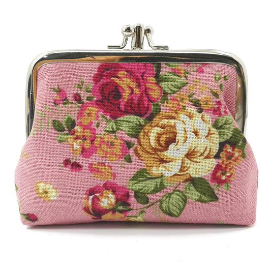 Cute Floral Buckle Coin Purses Vintage Pouch Kiss-lock Change Purse Wallets…