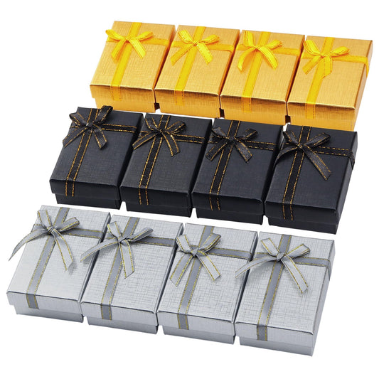 12 Pcs Small Jewelry Gift Boxes, 3.1 x 1.9 x 1 Inch Small Empty Gift Box Set for Earrings Rings Necklaces, Jewelry Gifts Boxes for Wedding Anniversaries Birthday Valentine's Day