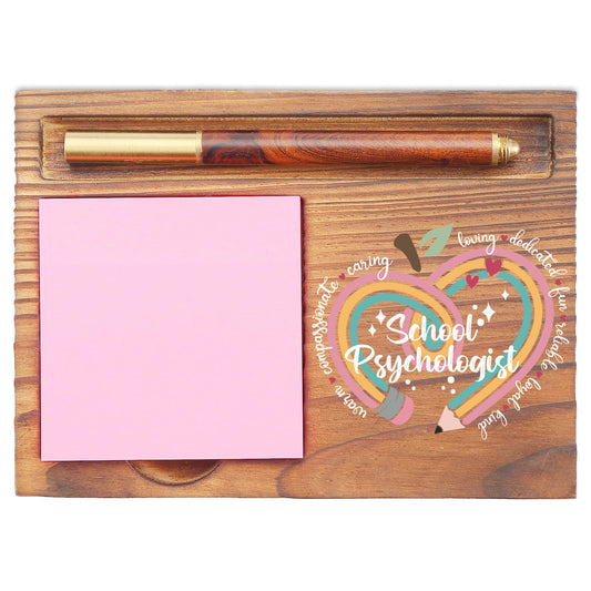 School Psychologist Sticky Note Holder, Inspirational Gift for School Counselors, Educational Desk Organizer for Psychologists, Teacher Appreciation Gift EDP186