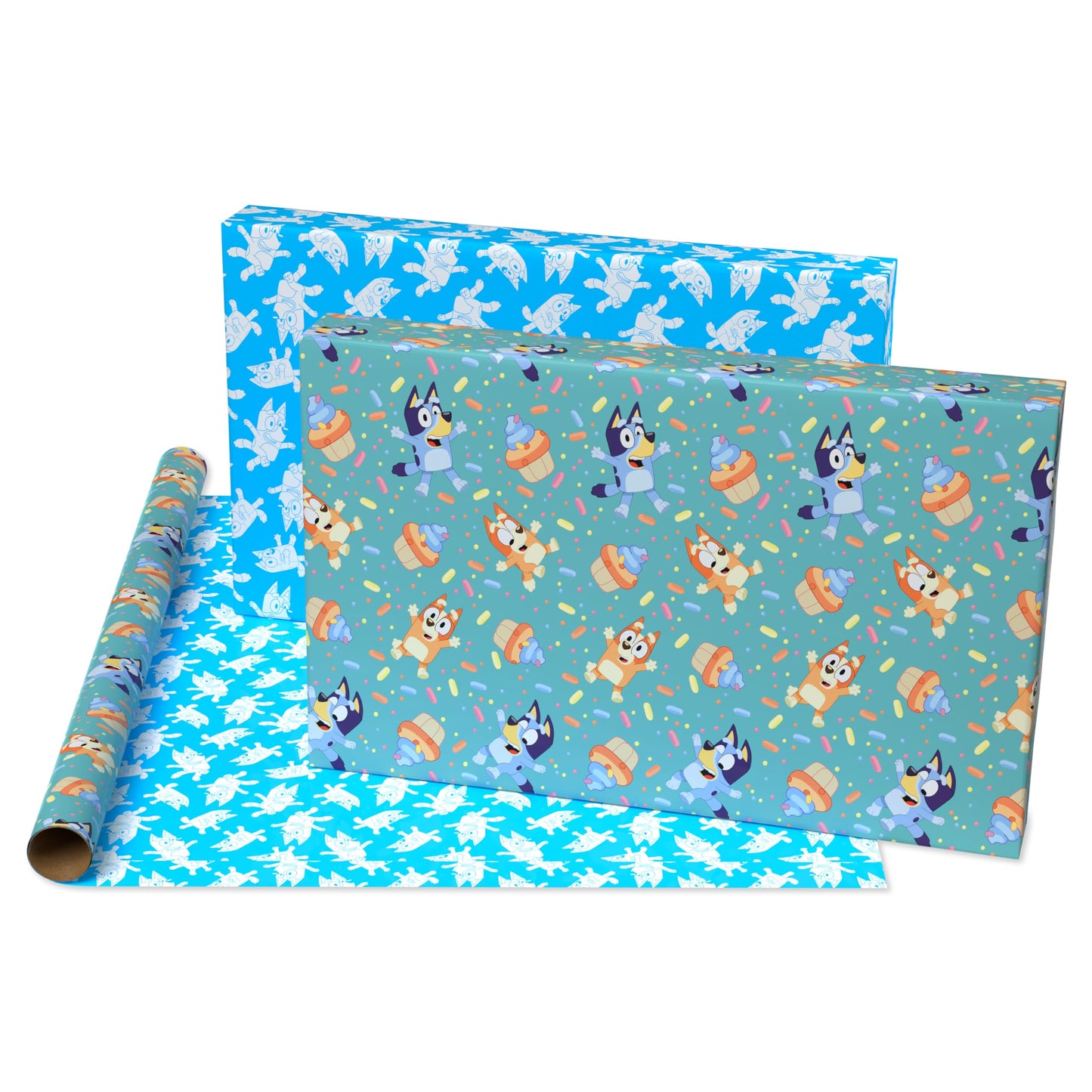 American Greetings 40 sq. ft. Reversible Bluey Wrapping Paper for All Occasions (1 Roll, 30 in. x 192 in.)