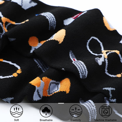 Shihanee 2 Pairs Nurse Socks for Men Nurse Appreciation Gifts Novelty Male Nursing Socks for Rn Cna Lpn Medical Assistant Nursing