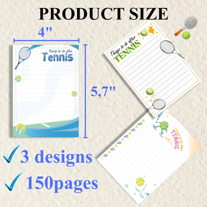 3pcs -150 pages Funny Tennis-Memo Notepads - Funny Tennis Gifts - Cute Note Pads, Mother-day Gifts Stick Anywhere – Capture Every Idea, Mothers Day