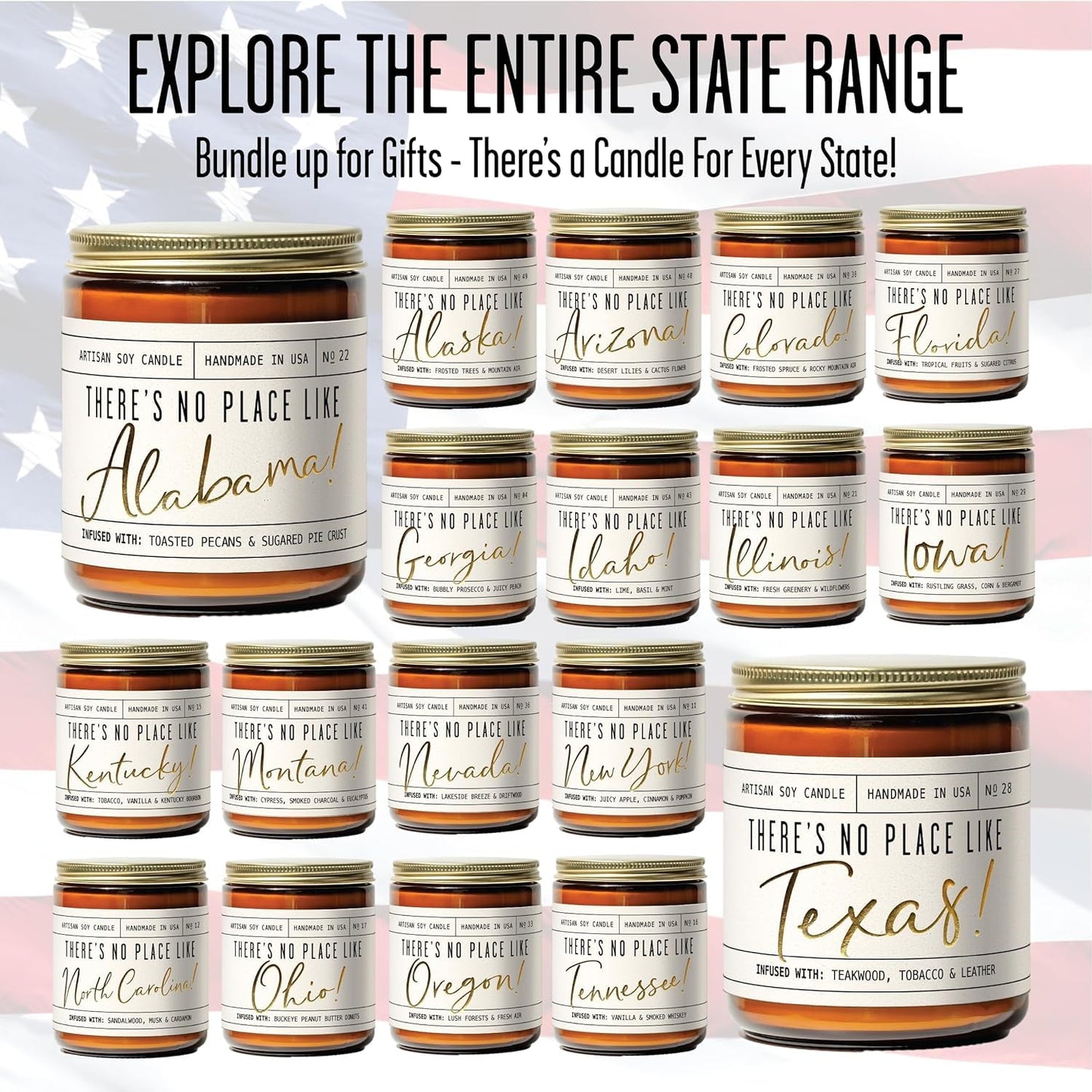 Michigan Gifts, Michigan Decor for Home - 'There's No Place Like Michigan Candle, w/Hot Apple Cider I Michigan Souvenirs I Michigan State Gifts I 9oz Jar, 50Hr Burn, USA Made