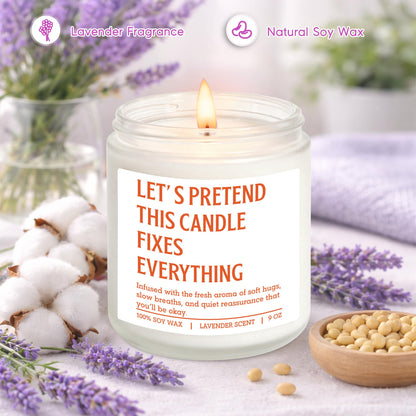 Miracu Scented Candles, Stress Relief Gifts for Women Men, Funny Relaxation, Emotional Support, Comfort, Destress, Anxiety, Relaxing Ideas, Birthday, Mothers Day, Self Care Gifts for Friend Coworker