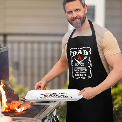 LEJIAJINW Fathers Day Dad Gifts for Men Father Grandpa Daddy, Dad Birthday Gift from Daughter Son, Father's Day BBQ Grilling Platter with Apron Gift Box for Him Husband Brother Easter Anniversary