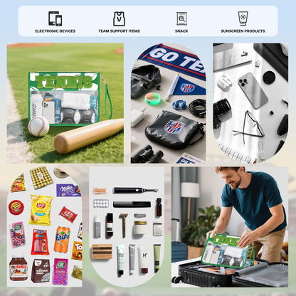 Baseball Gift Bags Baseballs Treat Bags Team Gifts Clear Chenille Letter Zipper Pouch Accessories Stuff Sport Portable