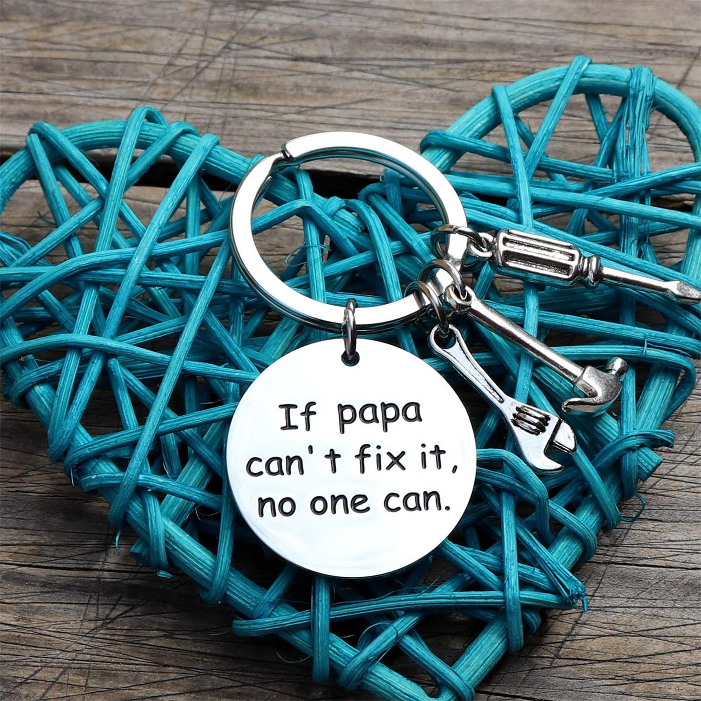 Papa Keychain from Grandson Granddaughter Funny Grandpa Key Chain from Grandkids Birthday Fathers Day Christmas Gifts