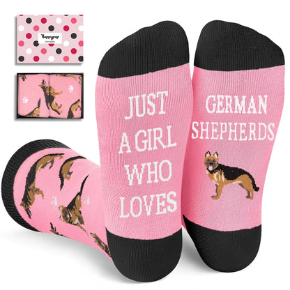 HAPPYPOP Funny Dog Lover Gifts - Husky Chihuahua Socks for Women, Beagle Valentine Gifts