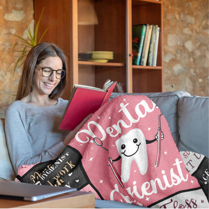 Dental Hygienist Gifts for Women Coworkers, Christmas Birthday Appreciation Graduation Gifts for Dental Hygiene Student Throw Blanket 60"X50"