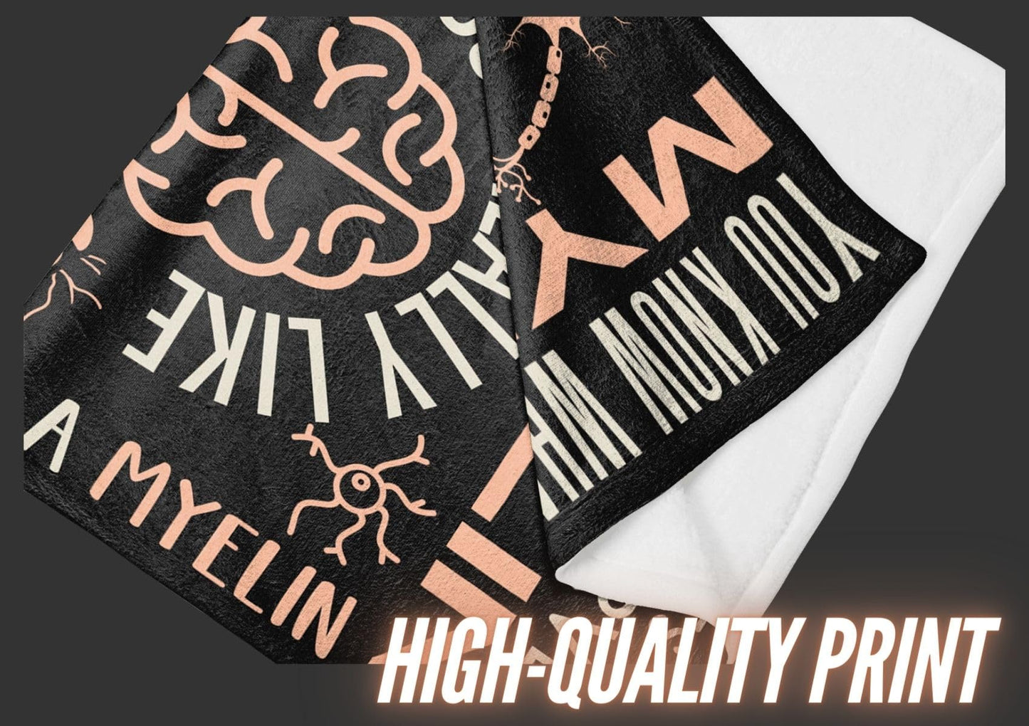 Huglanket Neuroscience Gifts Blanket, Neurons Flannel Throw Blanket for Neuroscientists, Neurologists, Pharmacists, Brain Science Funny Unique Birthday 50"*65"