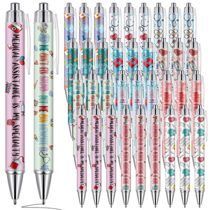 Sayglossy 36 Pcs Medical Assistant Gifts Bulk Ma Cma Ballpoint Pens for Women Men Black Ink Pens Ma Gifts for Birthday National Nurses Week Medical Assistants Week