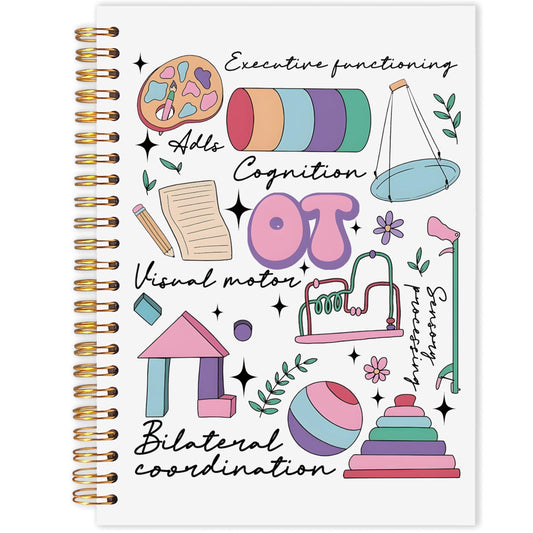 Occupational Therapy Spiral Notebook, OT Gifts for Women Journaling Notebooks, Gifts for Occupational Therapists Journal, Therapeutic Gifts Notebooks for Note Taking, 5.5x8.3 Inch