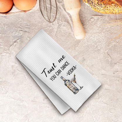 Vodka Gifts Kitchen Towels, Gifts for Vodka Lovers Dish Tea Towel for Kitchen Bar Cart Decor, Alcohol Gift for Men Women Decorative Hand Towels, 16x24 Inches