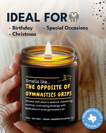 Funny Gymnastics Candle, Gymnastics Gifts for Girls Teenager, Cool Sports Themed Gift Ideas for Players, Coach, Youth, Teens, Teams, Athletes, Moms, Christmas, Birthday, Special Occasions, Gift-Ready