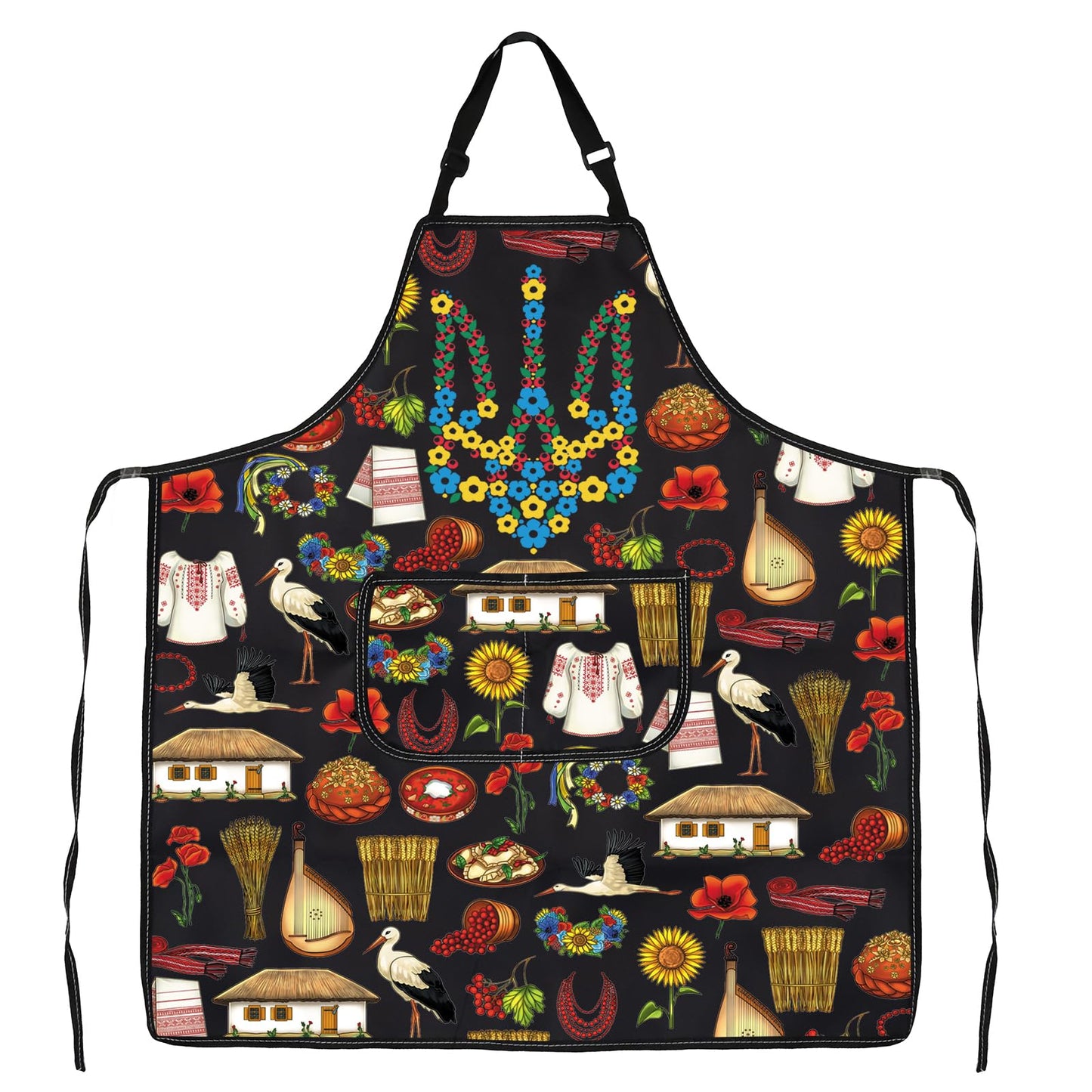 JXGZSO Ukraine Kitchen Apron Ukraine Lover Gift Ukraine Souvenir Gift Kyiv Trip Lover Gift Ukrainian Apron