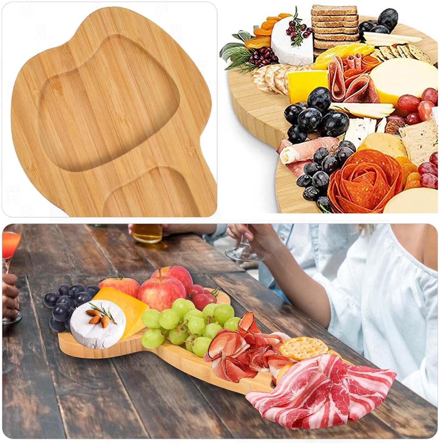 Funny Aperitif Board,Solid Wood charcuterie Board and Cheese Board, Novelty Kitchen Cutlery Wine Fruit Meat Large charcuterie Board, Kitchen Gifts,charcuterie Boards Gift (Large Length 16")
