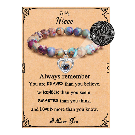 JoycuFF Gifts for Women 𝟭𝟬𝟬 𝗟𝗮𝗻𝗴𝘂𝗮𝗴𝗲𝘀 𝗜 𝗟𝗼𝘃𝗲 𝗬𝗼𝘂 𝗕𝗿𝗮𝗰𝗲𝗹𝗲𝘁 Anniversary Mothers Day Christmas Birthday Gifts for Daughter Granddaughter Sister Niece Girlfriend Wife Women
