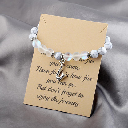 FUSTMW Saxophone Pendant Bracelet Saxophone Lover Gifts Alto Sax Bracelet Musical Instrument Jewelry Graduation Gift Music Student (saxophone br)