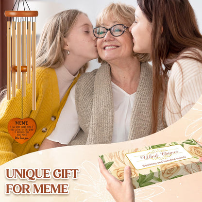 Meme Gifts from Grandkids, Meme Wind Chimes, Birthday, Retirement, Thanksgiving, Mothers Day, Grandparents Gifts from Grandchildren, Grandma Gift