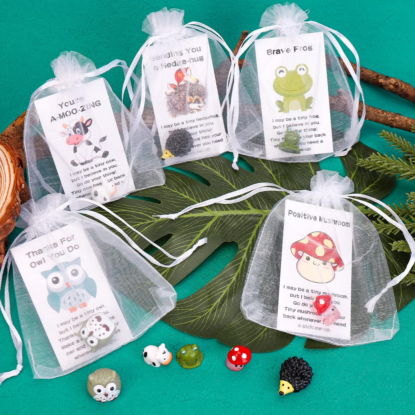 100 Set Employee Appreciation Gifts Bulk for Coworkers Staff - Teacher Appreciation Bulk Resin Gifts for Office Volunteer Staff Thank You Gift Set with Inspirational Note Cards