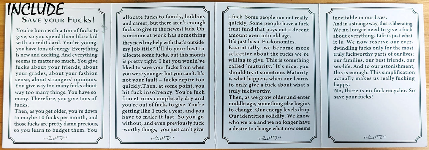 U\C Fuck to Give,Jar of Fuck Gift Jar (8oz),Give a Fuck in a Bottle Gag Gift Birthday,Christmas,Holiday,Funny Gift,Gift to Friend,Anniversaries Gift for Valentines Day Encouragement Gift