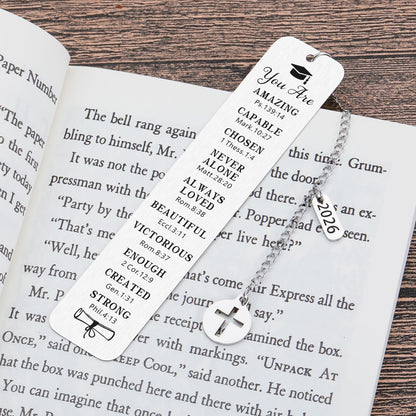 Graduation Gifts for Him Her Class of 2026 Christian Religious Catholic Gifts Inspirational Bookmark Seniors 2026 College High Middle School Students Nursing Grad Gifts for Women Men Graduates Gifts