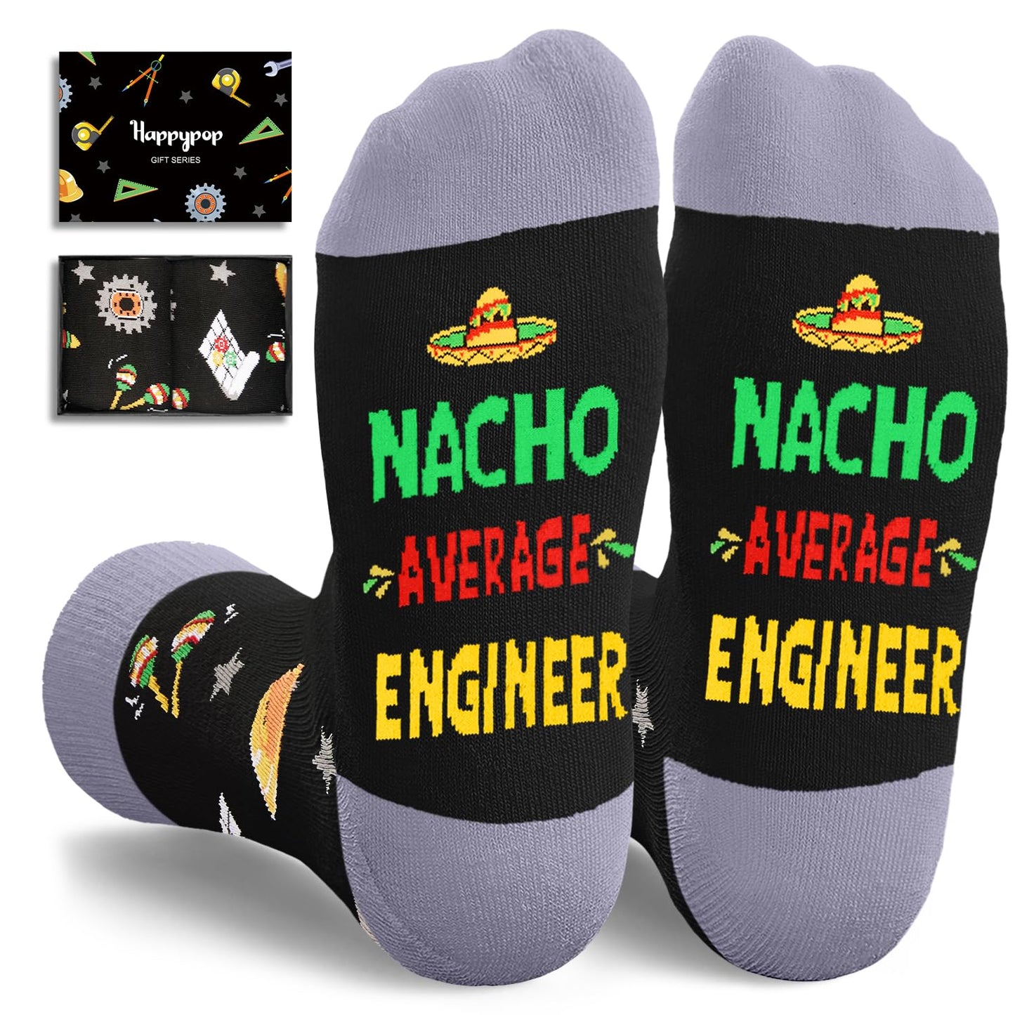 HAPPYPOP Gifts for Coach Boss Cop - Artist Lawyer Police Firefighter Socks for Men Women