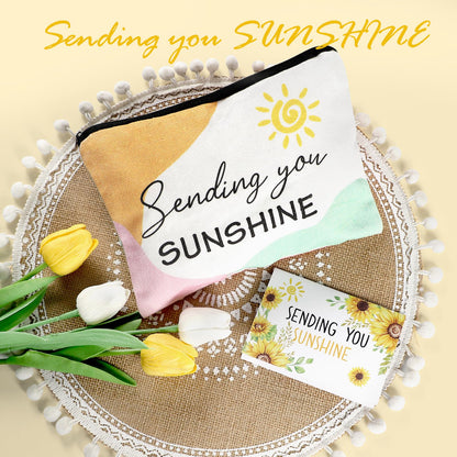 Birthday Gifts for Women Sunflower Gifts Get Well Soon, Sending Sunshine Gift Baskets, Self Care Spa Mothers Day Gift for Women Her Mom Best Friends Sister