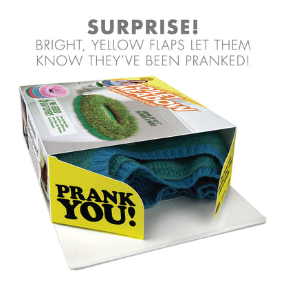 Prank-O Toilet Meadow Prank Gift Box – Funny Empty Gag Gift Packaging for White Elephant, Christmas & Office Parties, Hilarious Joke Gift Box to Hide Real Presents for Friends & Coworkers
