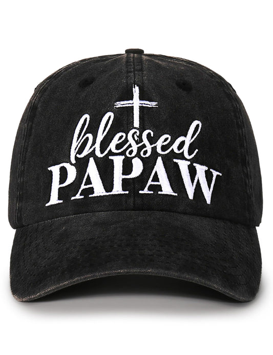 InnoBeta Blessed Papaw Gifts Hat for Men, Papaw Gifts for Christmas, Birthday, Adjustable Embroidered Baseball Cap