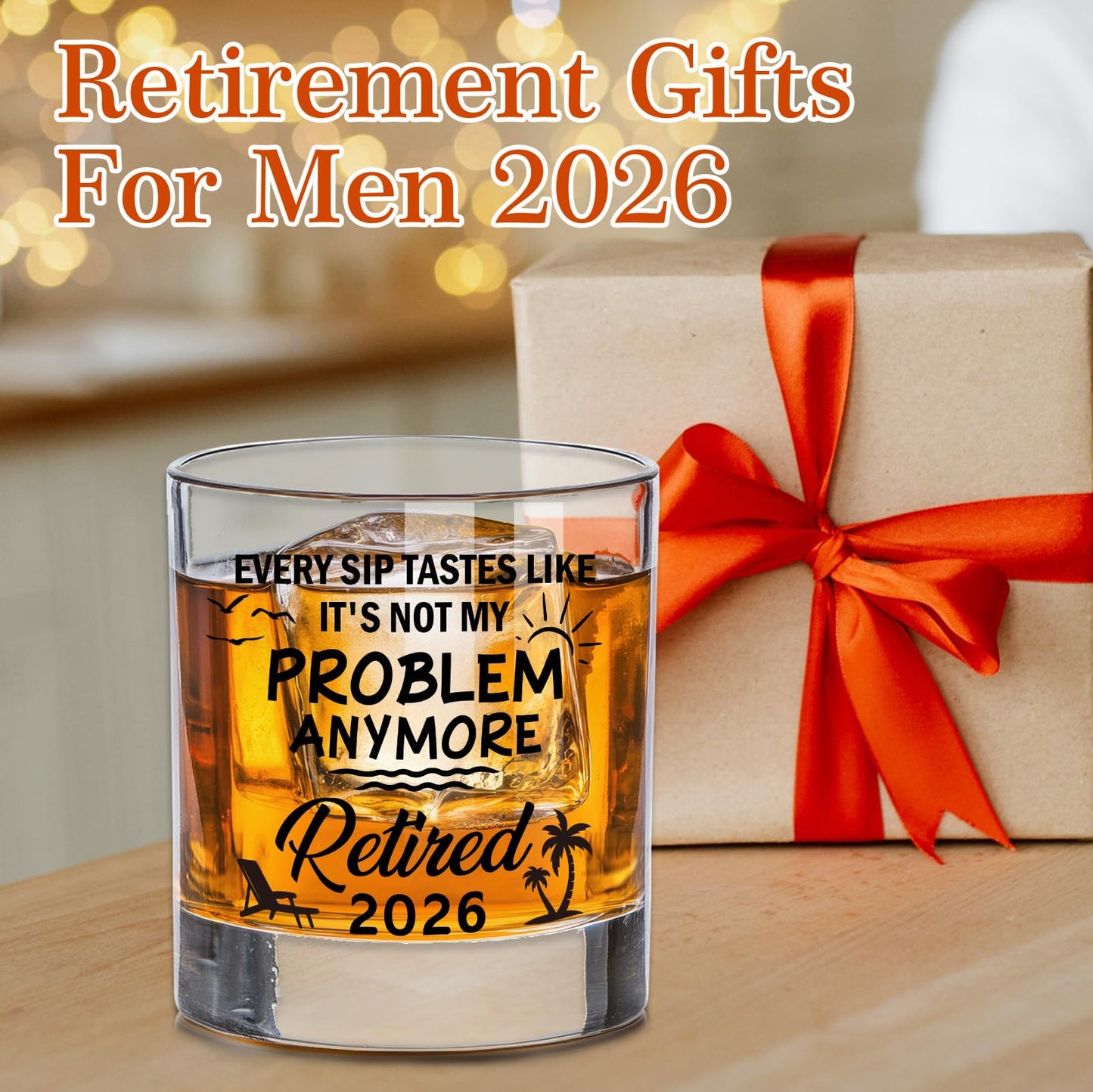 Zunaked Retirement Gifts for Men 2026 - Funny Retirement Gifts for Men Like Husband, Dad, Grandpa - Coworker Leaving Gift, Farewell Gifts for Coworkers, Boss, Friends - 11OZ Whiskey Glass